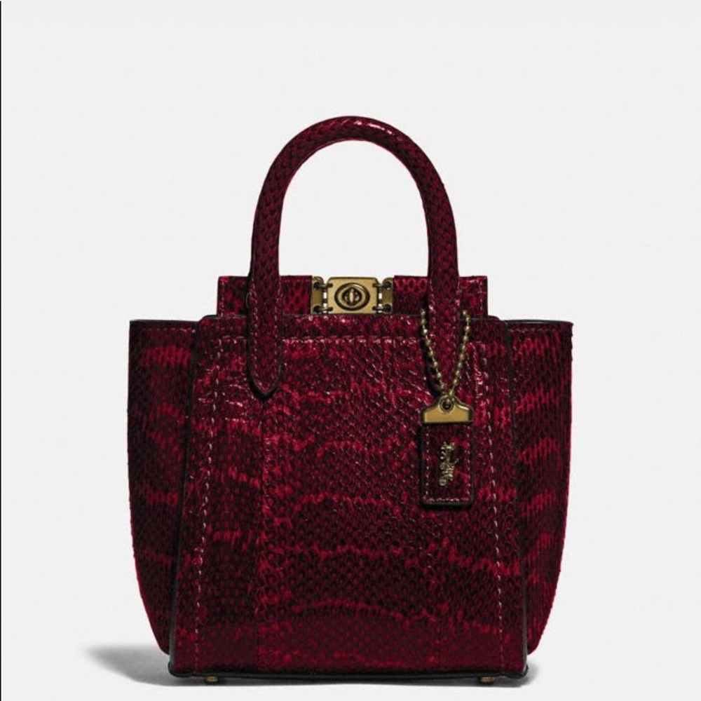 Coach Troupe Tote Snakeskin Small Purse
